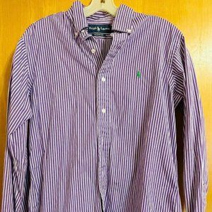 vintage mens polo ralph lauren button-up size S SMALL purple